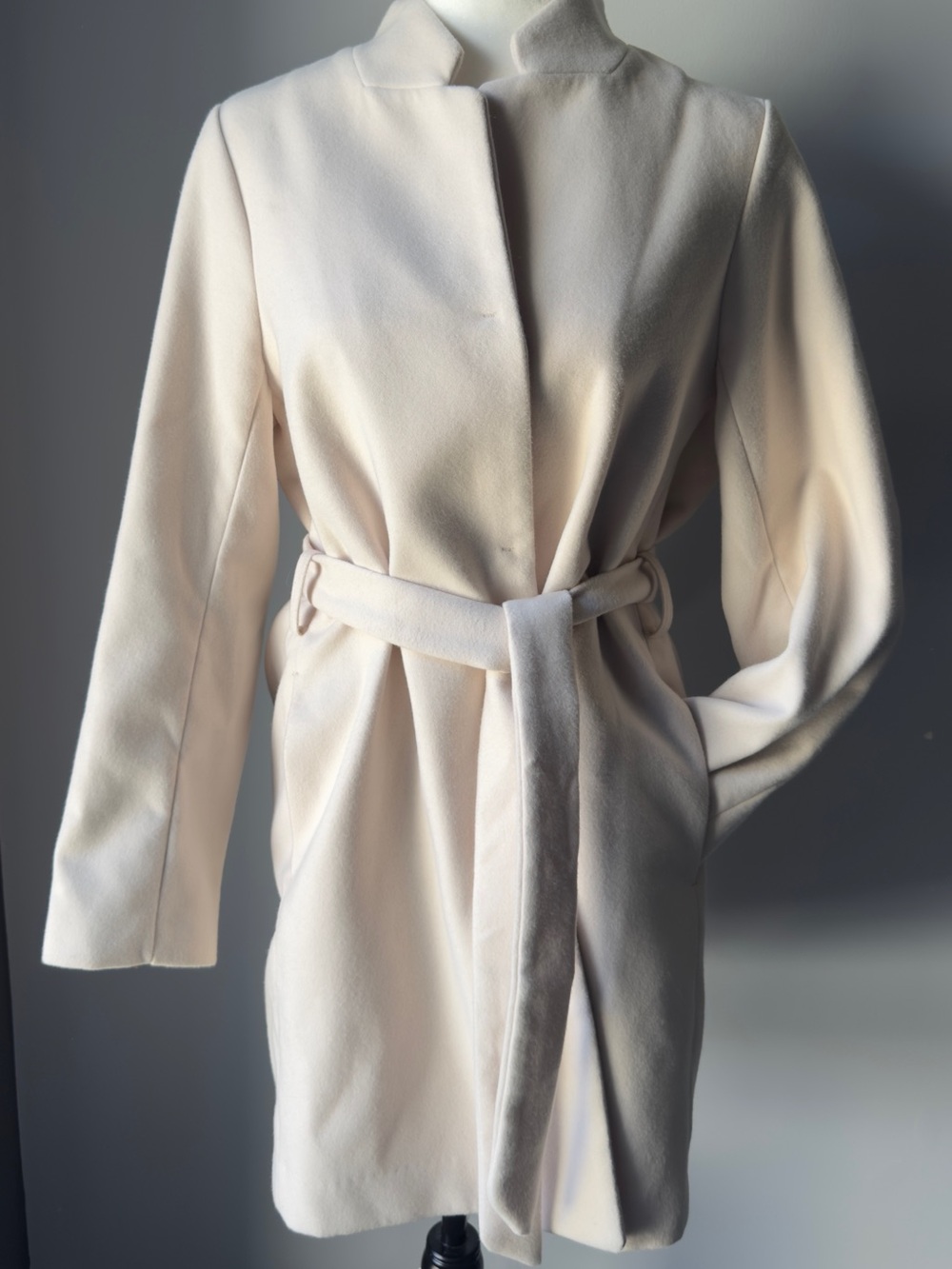 H&M Cream Belted Women's Jacket